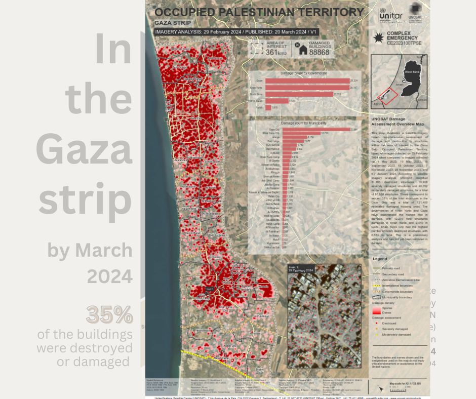 Structures damage in the Gaza strip, sources / info