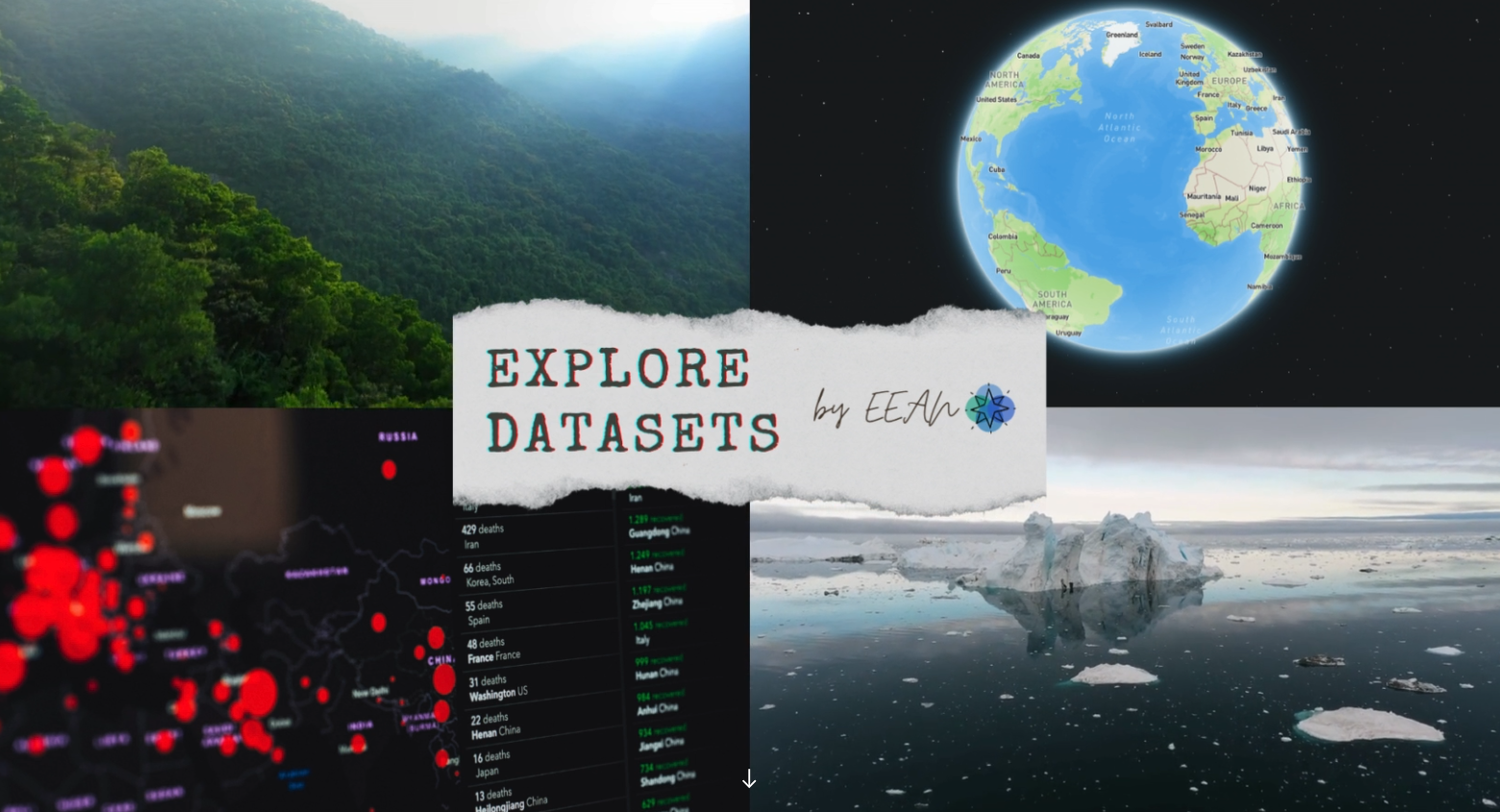 Screenshot of the top of the land page for the project
